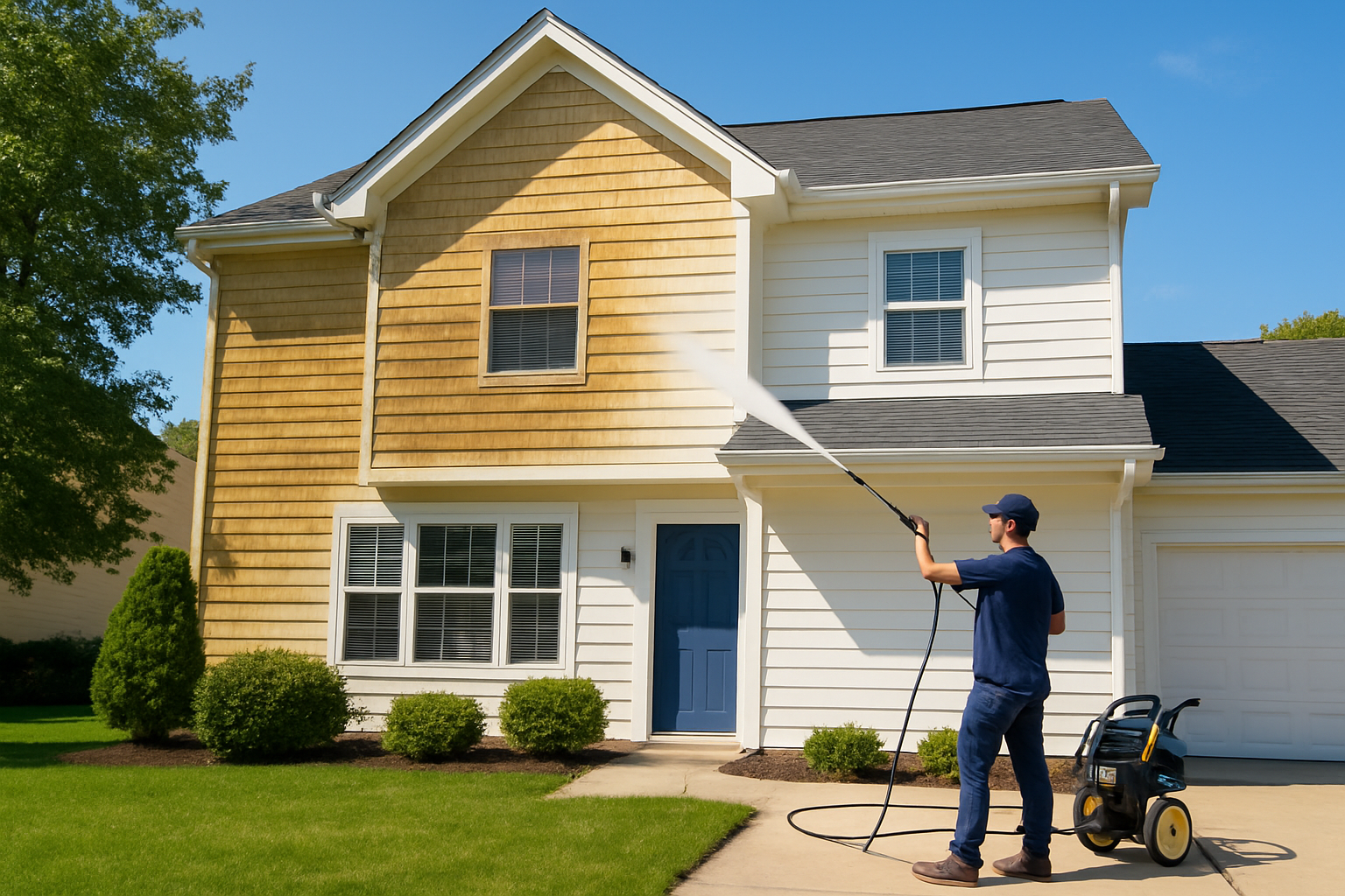 How Long To Pressure Wash A House Depends On Size And Prep