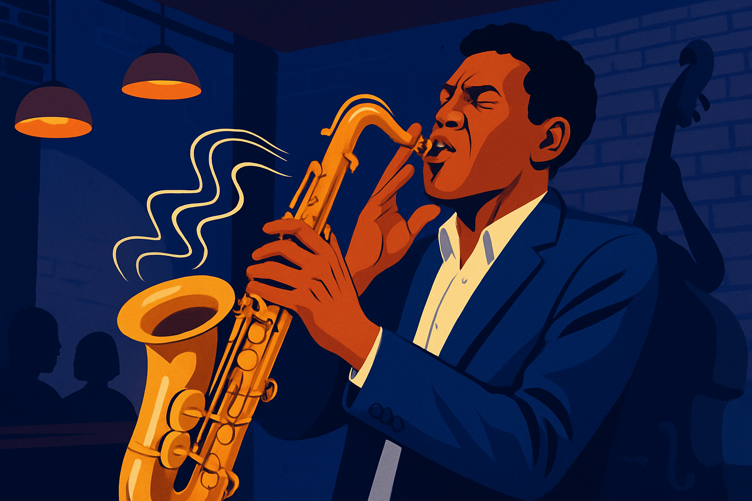 Saxophonist using advanced harmonic techniques live to create vibrant textures.