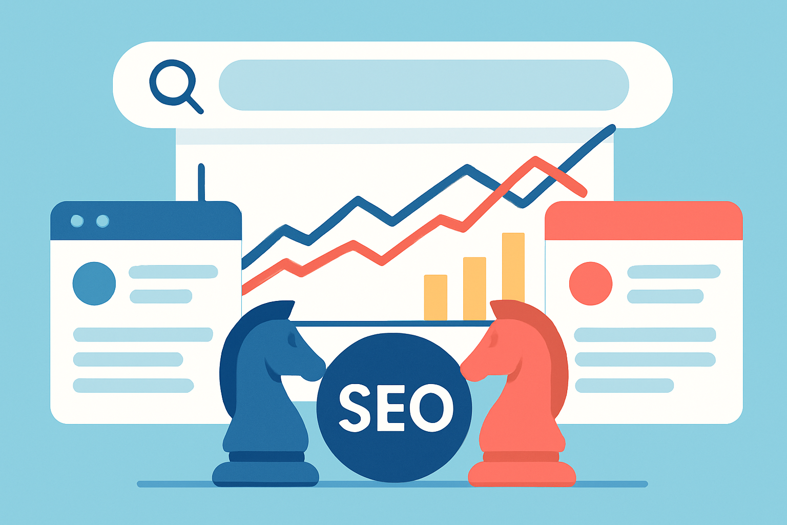 Visualization of how competitive search landscapes impact SEO timelines and ranking difficulty