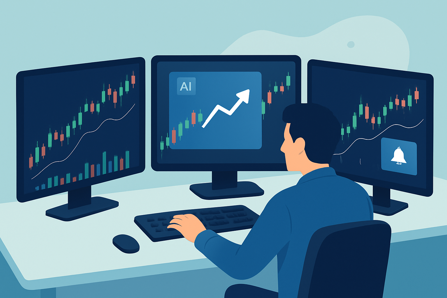 User managing alerts and analyzing data through Trendspider AI interface